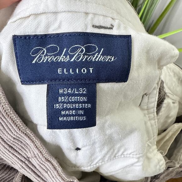 Brooks Brothers Elliot Fit Pleated Wide Whale Corduroy Pants 34x32 Cuffed Preppy - Picture 6 of 7